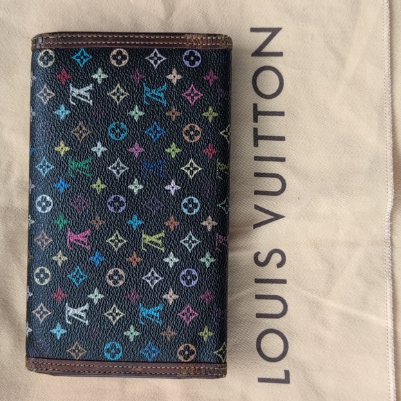 LOUIS VUITTON Monogram Multicolor Porte Tresor International Wallet Black - Picture 4 of 14